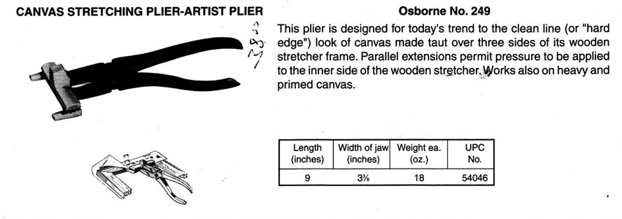 Osborne  No. 249 Canvas Stretching Plier-Artist Plier