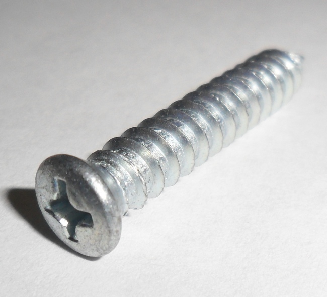 Philips Oval Head tapping screws #12 x1-1/4 inch #8 Hd Br. Zinc (100 pcs)