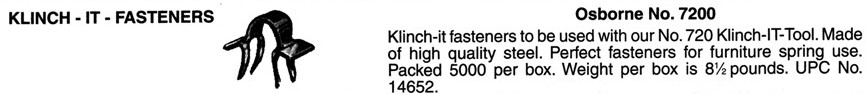 Osborne No. 7200 Klinch - It - Fasteners