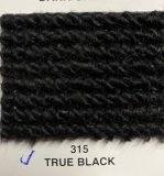 Imported Wool  square weave carpet 315 True Black