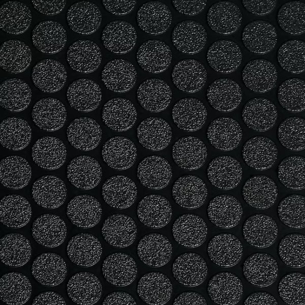 PVC Floor Mat Circle Black