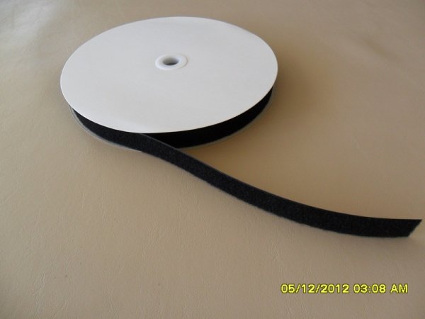 1" Black Hook Fastener Tape 27.5 Yard Roll